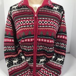 Tiara International vintage Christmas sweater SM